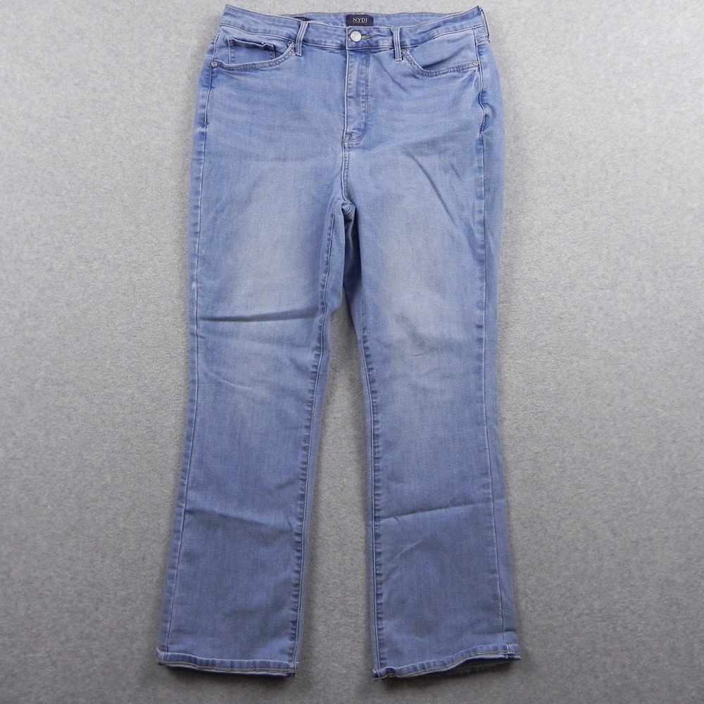 NYDJ Jeans Womens‎ 12T Tall Billie Mini Boot Lift Tuck Stretch Flex Denim Blue